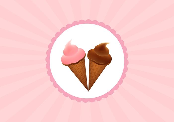 Ice cream cone cup vectors