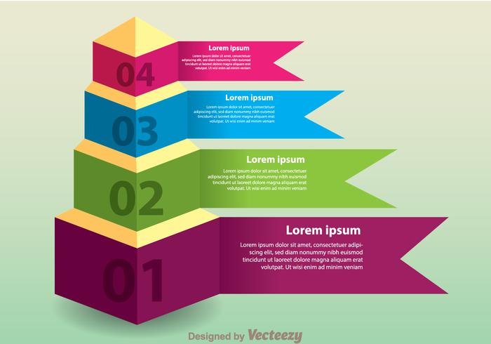 Layered Pyramid Chart Vector