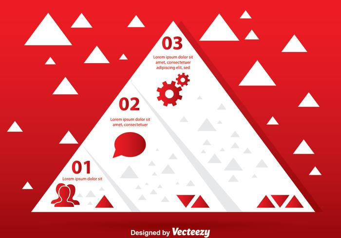 White Pyramid Chart vector