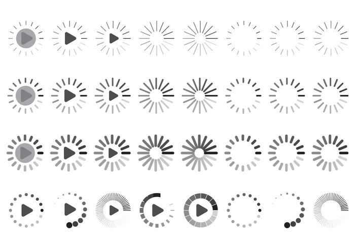 Set Of Loading Icon Vectors