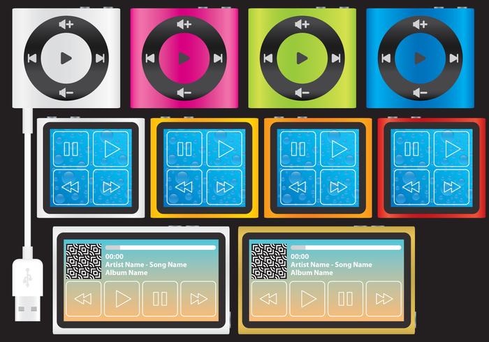 Compact mp3 Players vector