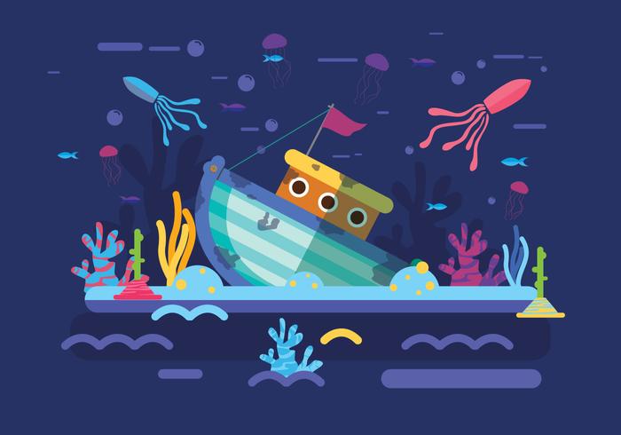 Sunken Ship Vector Download Free Vectors Clipart Graphics