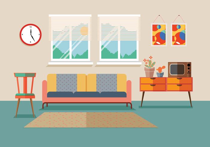 Mid Century Furniture Vector - Download Free Vector Art 