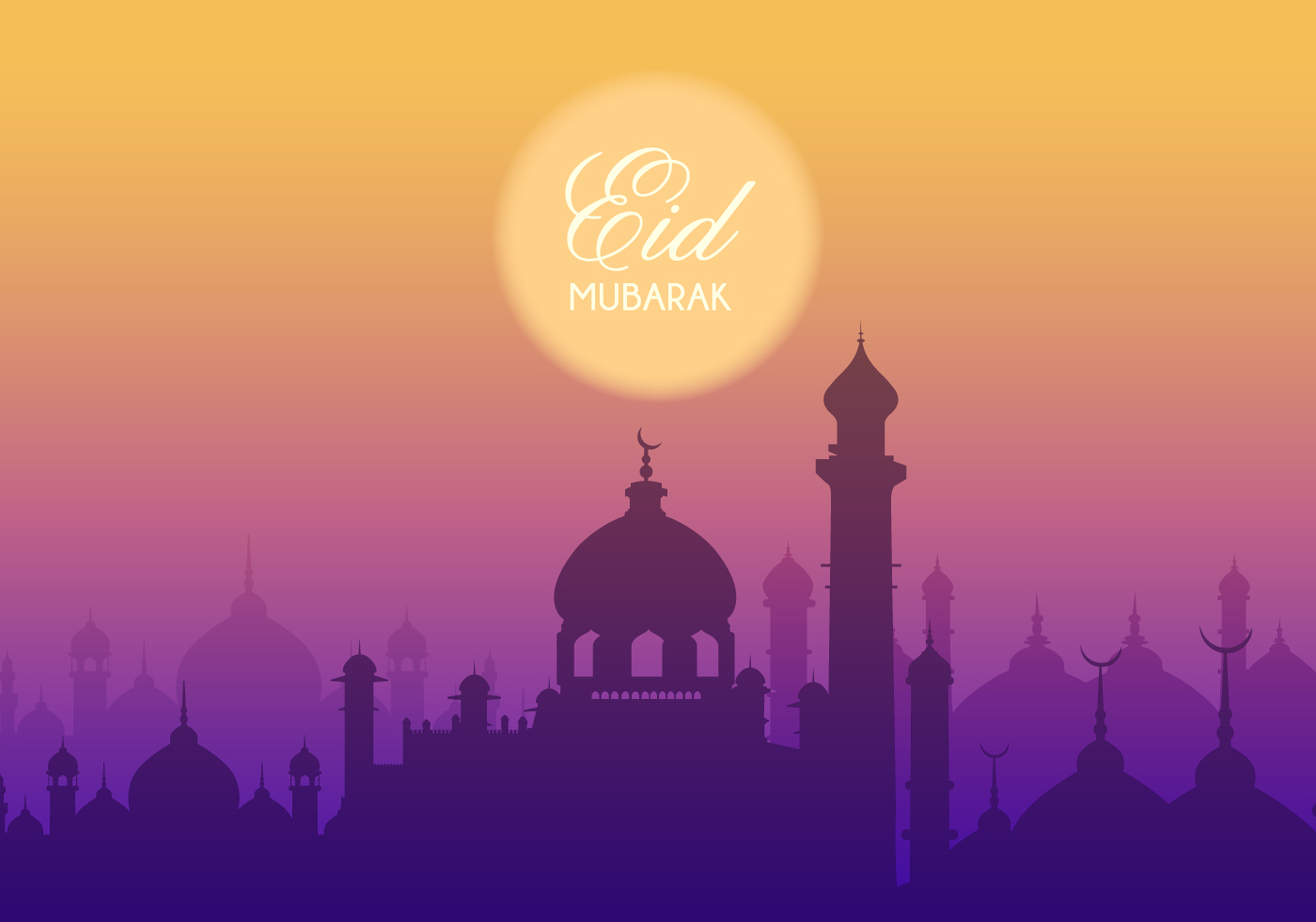 Eid Mubarak Vector Background - Download Free Vector Art 