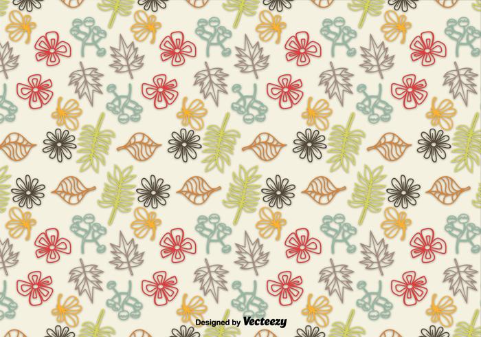 Hand drawn leaves background vector