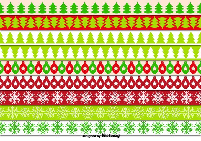 Decorative christmas borders vector