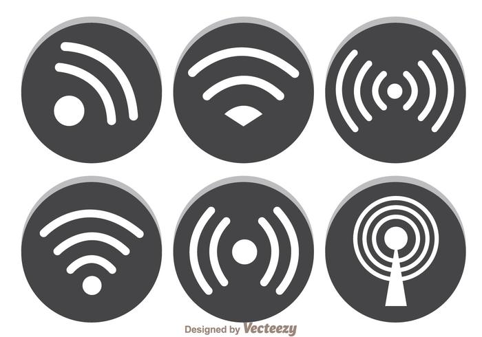 Símbolo gris de Wifi vector