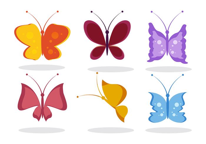 Vector de dibujos animados de mariposa