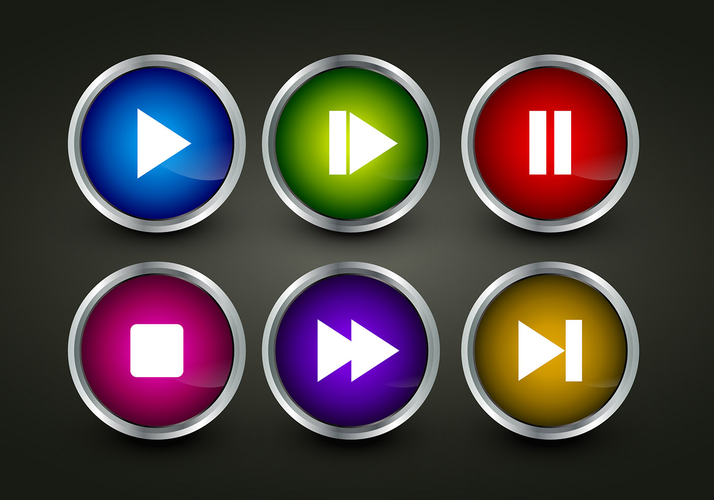 Play Button Icon vectors - Download Free Vector Art, Stock Graphics