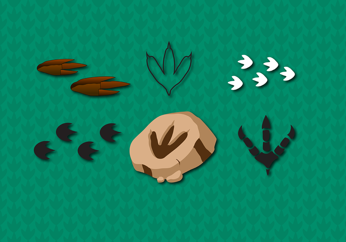 Free Dinosaur Footprint Vector