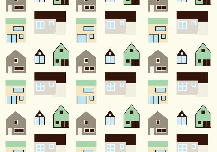 House pattern background vector