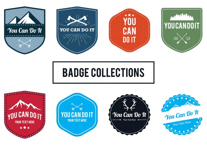You Can Do It Badges vector