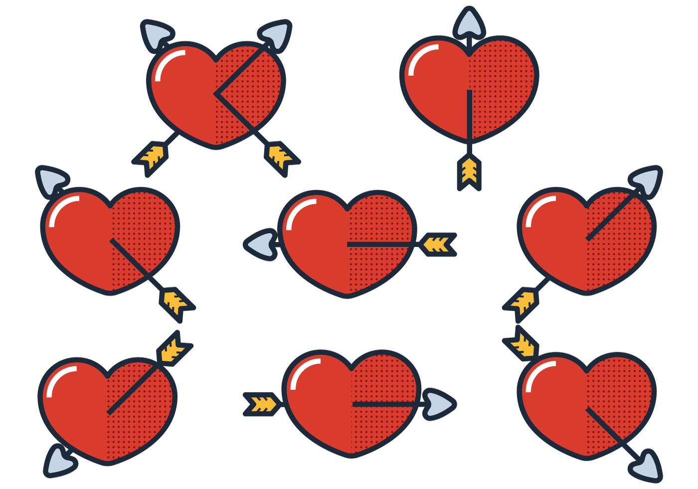 Download Arrow Through Heart Free Vector Art - (4854 Free Downloads)