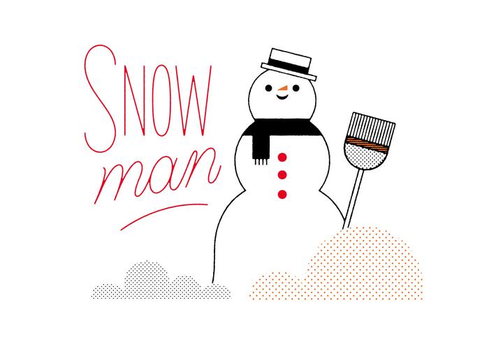 Vector de muñeco de nieve gratis