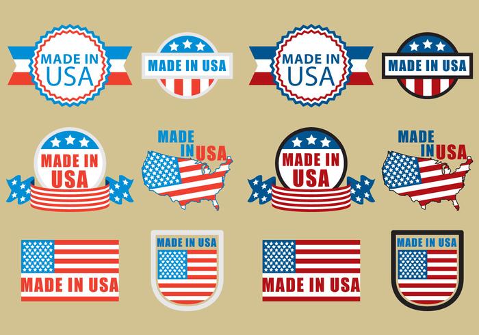 Made In USA Badges vector