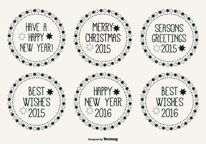 Cute Hand Drawn Style Christmas Label Set - Download Free Vector Art, Stock Graphics & Images Cute Hand Drawn Style Christmas... 