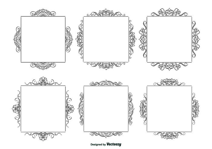 Decorative Calligraphic Frames Set Decorative Calligraphic Frames Set
