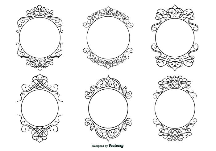 Decorative Calligraphic Frame Set Decorative Calligraphic Frame Set