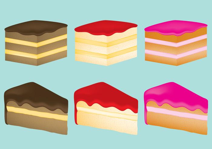 Rebanadas de pastel vector