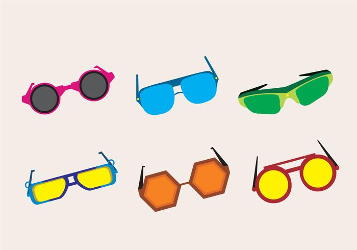 Gafas de sol 80s de moda vector