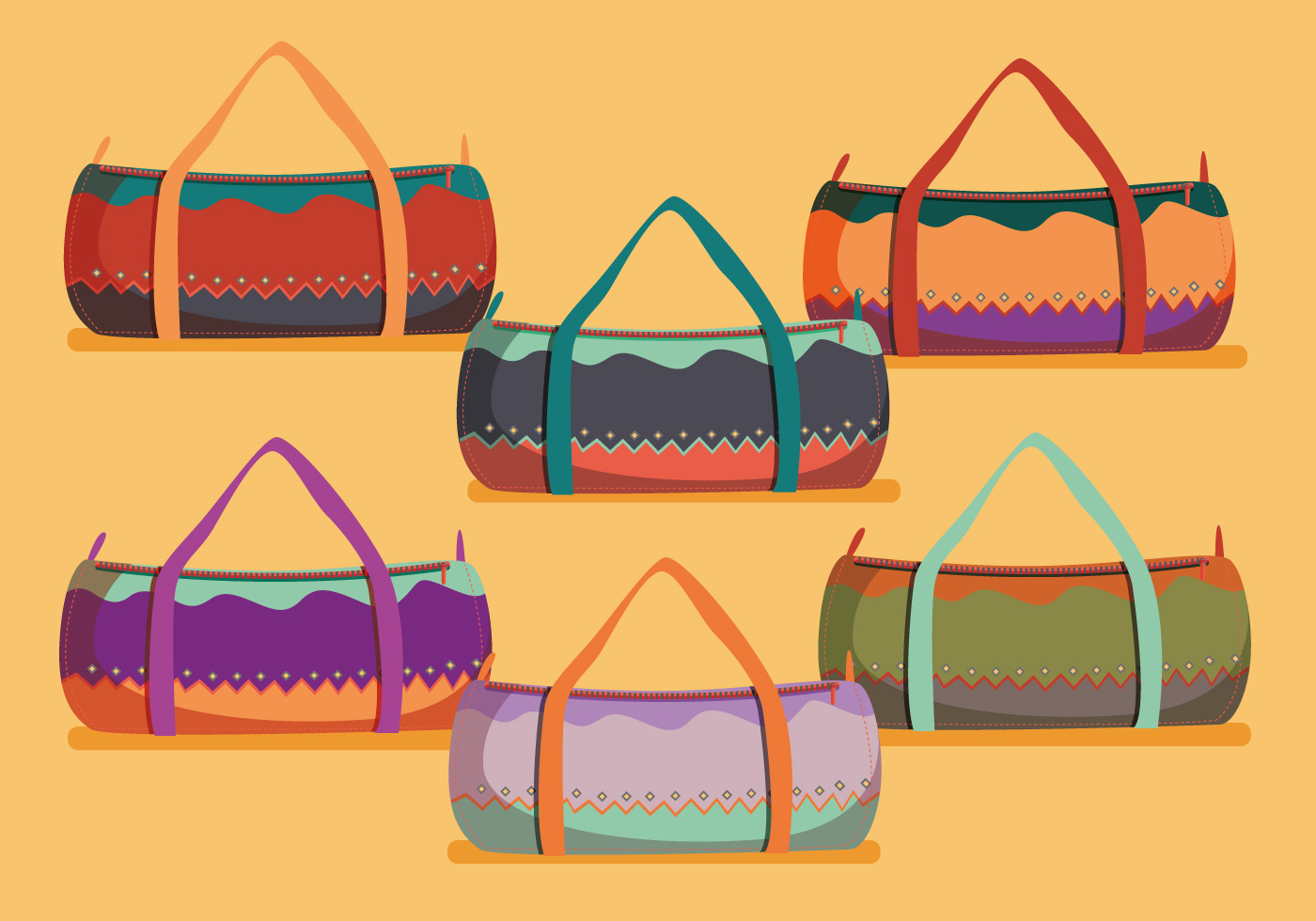 Designer duffle bag vectors 98170 Vector Art at Vecteezy