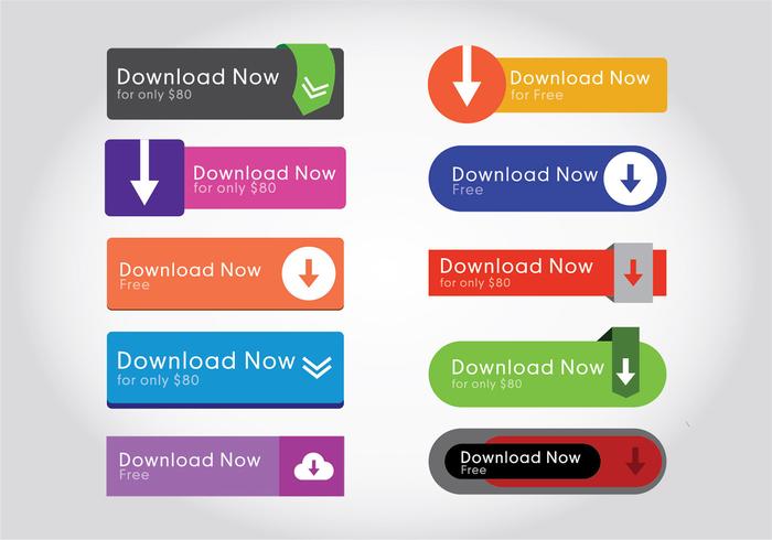 Vectores de descarga de botón