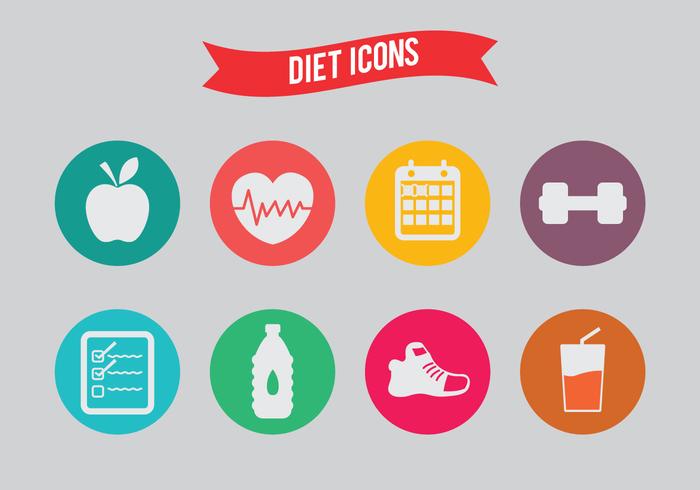 Dieta iconos vectoriales vector