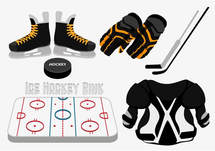 Vector de pista de hockey sobre hielo