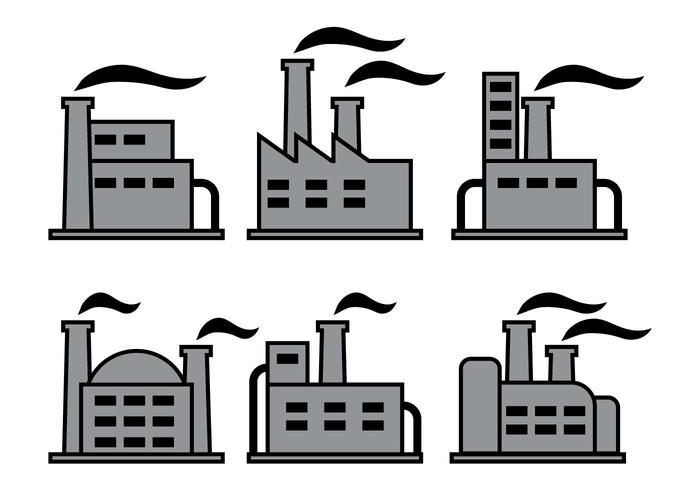 Factory icons vectors Factory icons vectors