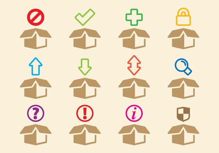 Boxes Icons vector