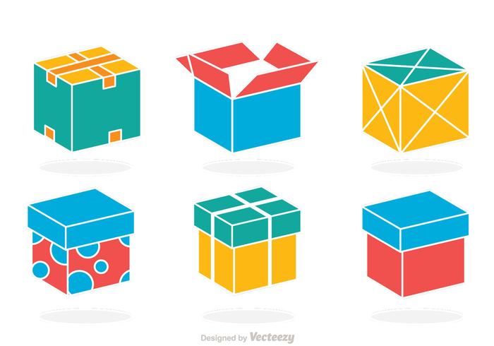 Vector Caja de colores