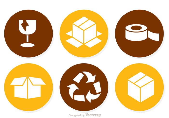 Packaging Circle Icons vector