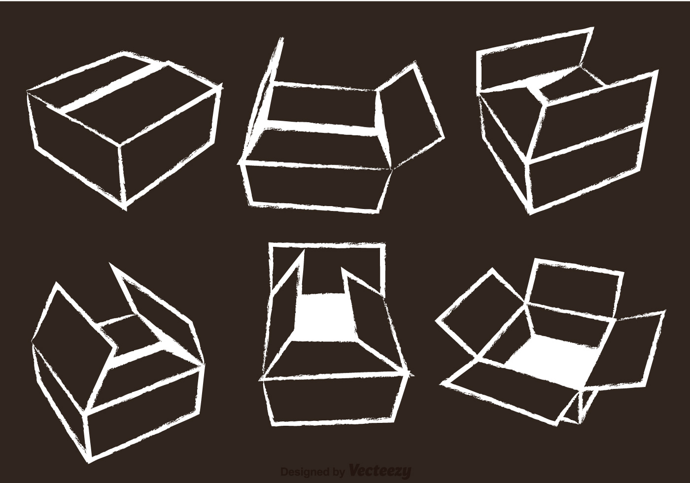 Cardboard Box Chalk Draw Vector - Download Free Vector Art, Stock