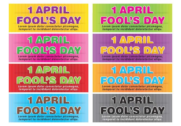 April Fools Banner Vectors