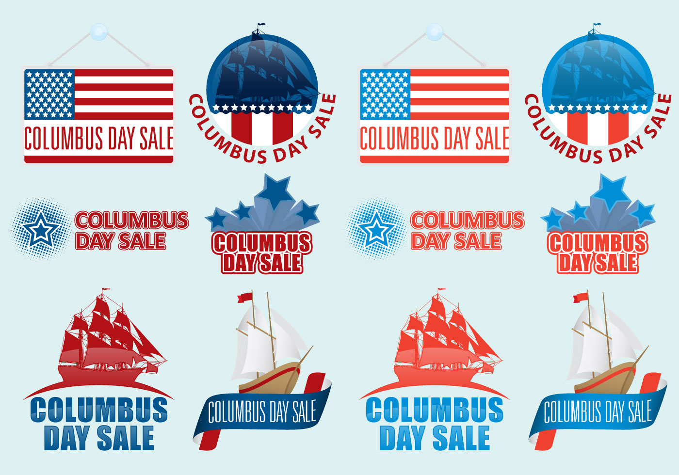 Download Columbus Day Sale Vectors for free.