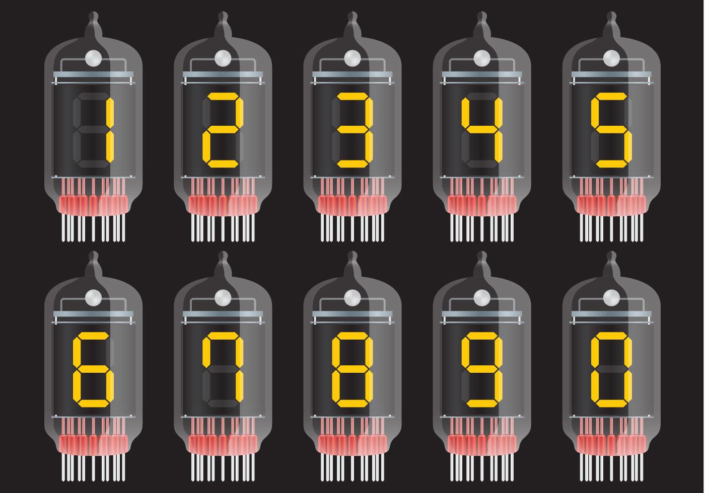 Vectores numerados de la parte del transistor