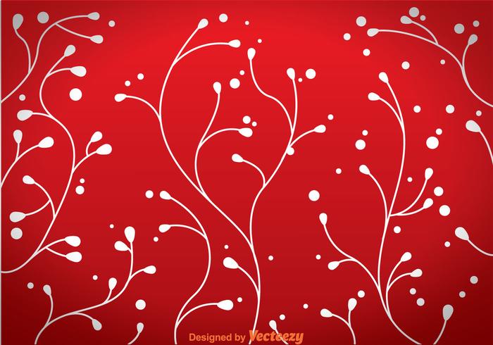 Line Floral Maroon Background Vector