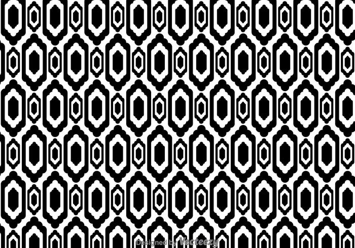 Ethnic Black And White Pattern vector