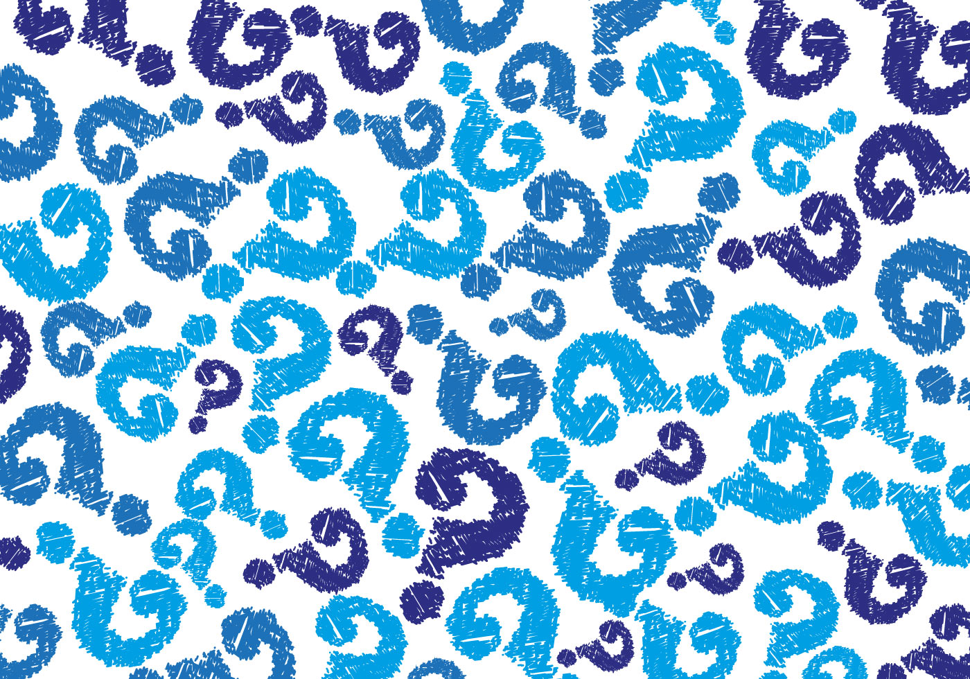 Question Mark Background Blue