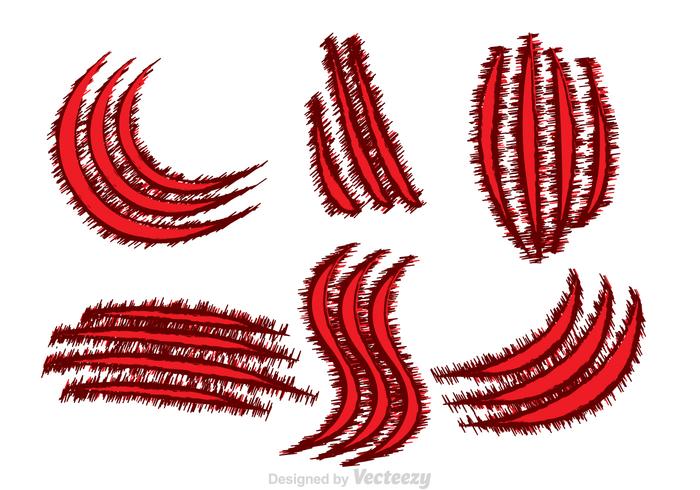 Red Blood Claws Rasgando vector