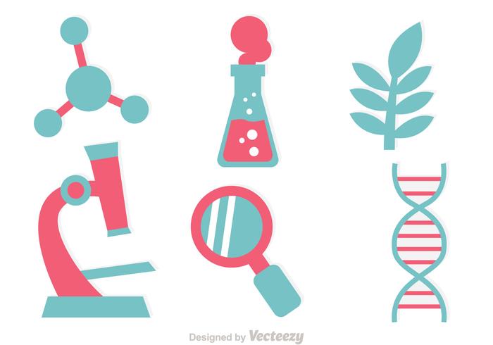 DNA Investigación Iconos Vectores