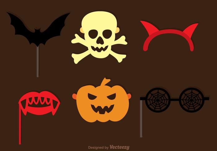 Halloween Photobooth Halloween Set vector