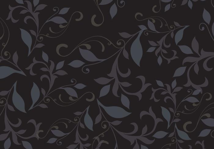 Dark floral pattern background vector