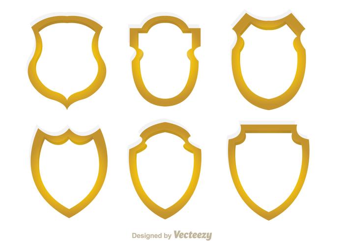 Iconos de Golden Shield vector