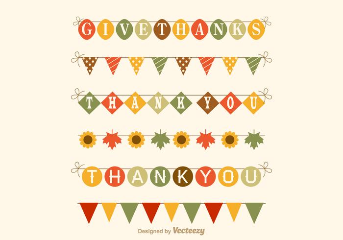 Free Thanksgiving Garland Vector Set