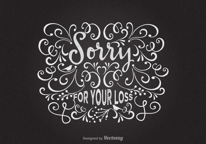 Free Sorry For Your Loss Vector Card