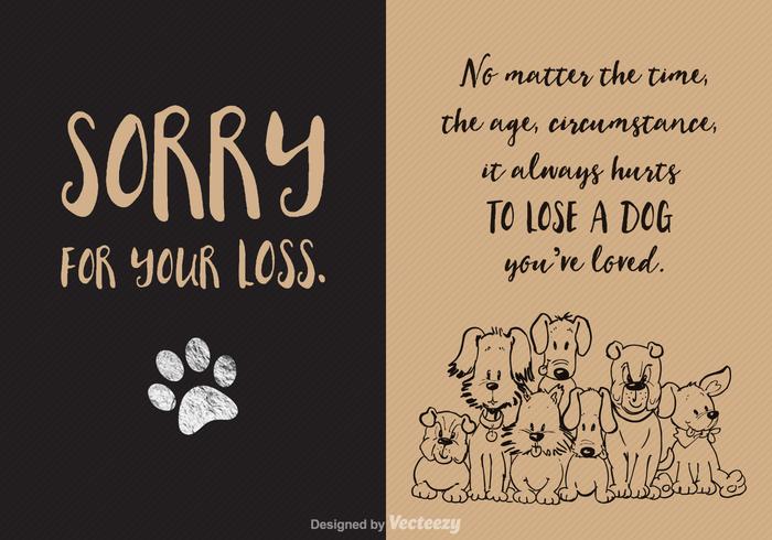 Free Loss Of Dog Vector Card