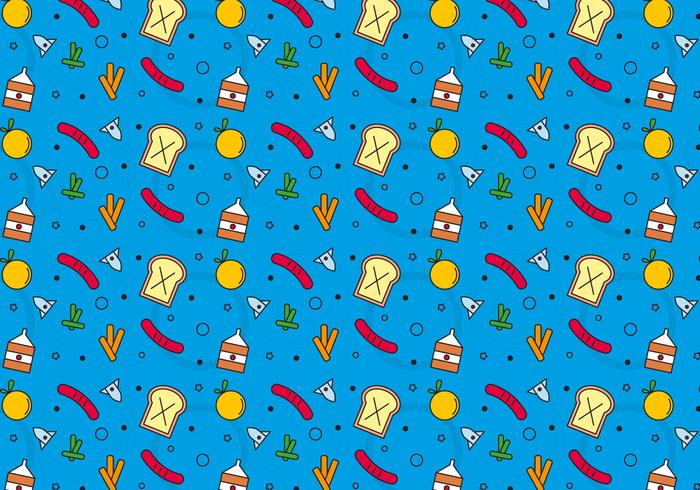Free School Lunch Vector Pattern 7