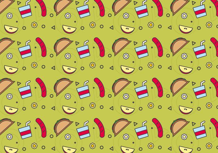 Free School Lunch Vector Pattern 6