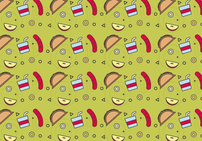 Free School Lunch Vector Pattern 6